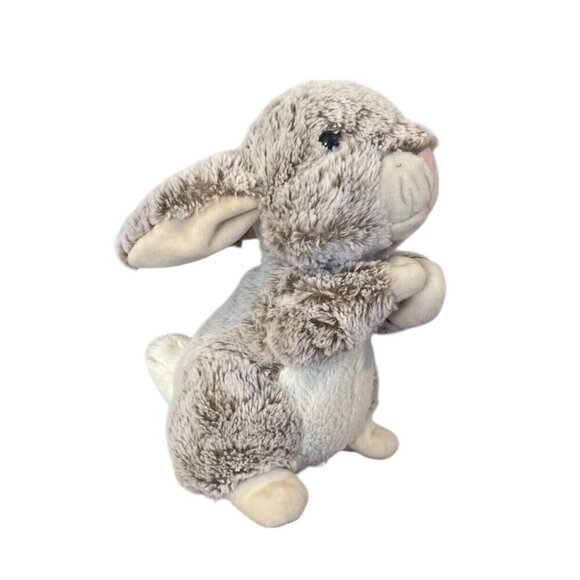 Kellytoy Realistic Brown & White Bunny Rabbit Plush Stuffed Animal 10" Easter - Picture 1 of 9